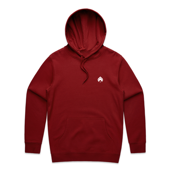 LOGO - Cardinal Embroidered Heavyweight Hoodie - Sizes S, M & XXXL Only