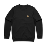 LOGO - Black w/ Gold Embroidered Heavyweight Crew - Size XL Only