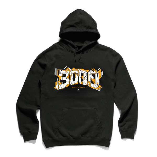 BURN X 3000 COLLAB Heavyweight Hoodie - Black