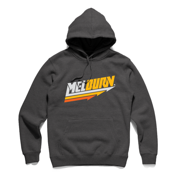 MELBURN SPORT - Ash Marle Heavyweight Hoodie - Size XL Only
