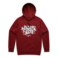 BURN CITY 2 - Cardinal Red Heavyweight Hoodie - Size XL Only