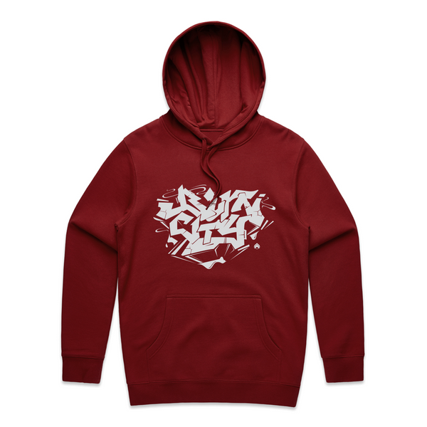 BURN CITY 2 - Cardinal Red Heavyweight Hoodie - Sizes L & XXL Only