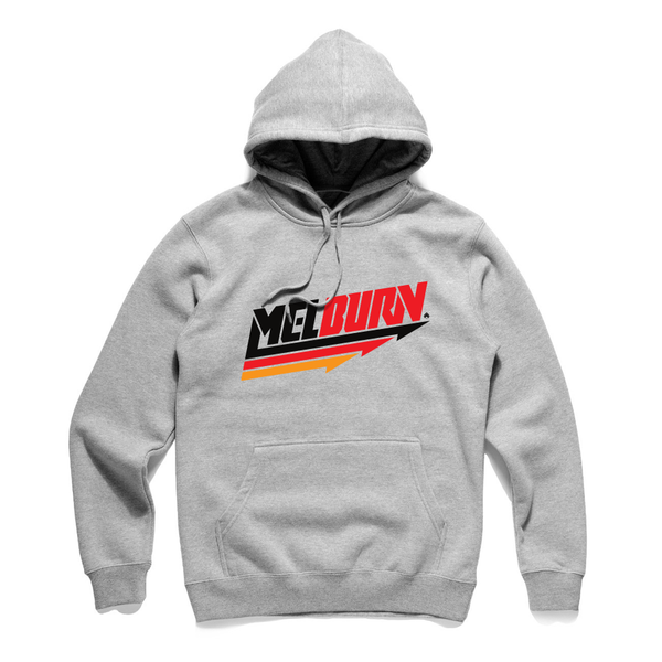 MELBURN SPORT - Grey Marle Heavyweight Hoodie - Size XL Only