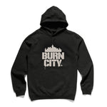 BURN CITY - Black Heavyweight Hoodie