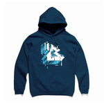 DRIP - Navy Heavyweight Hoodie - Size L Only