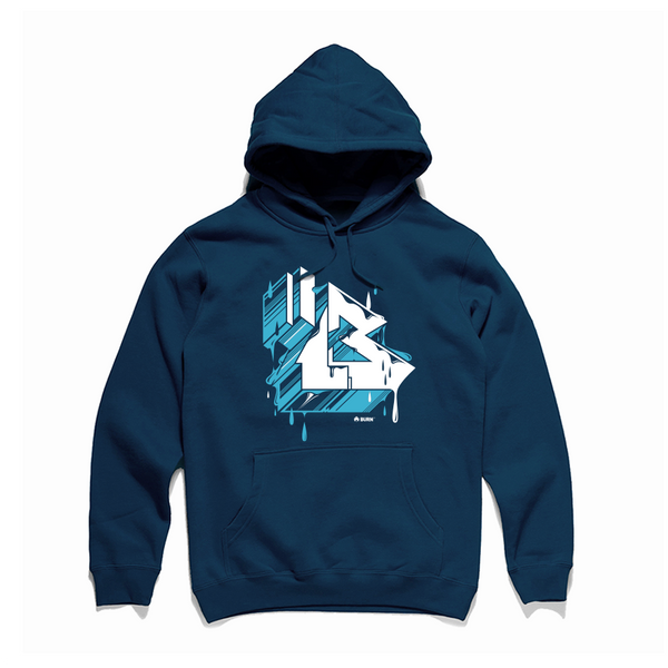 DRIP - Navy Heavyweight Hoodie - Size L Only