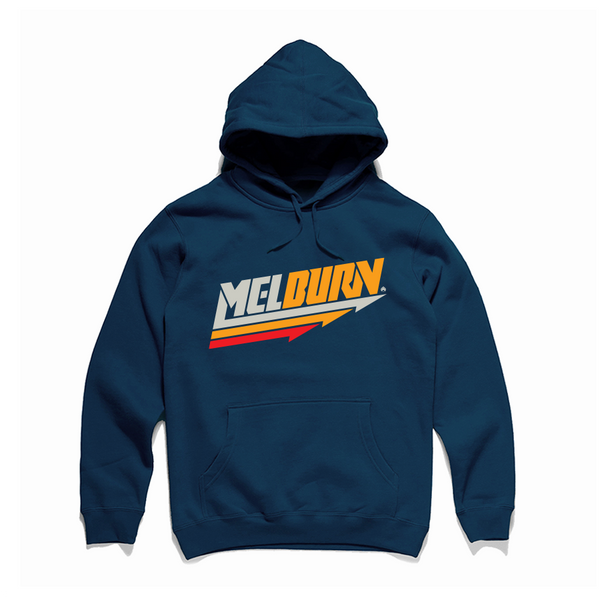 MELBURN SPORT - Navy - Heavyweight Hoodie - Size S Only