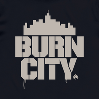 BURN CITY - Black - Sizes S, L & XXL Only
